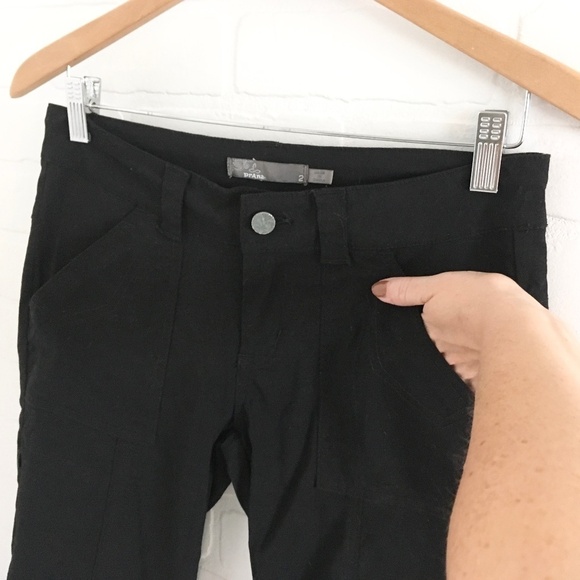 Prana Women’s Monarch Convertible Track Pants Black Nylon Pockets Cargo Eco 2 - Picture 9 of 11